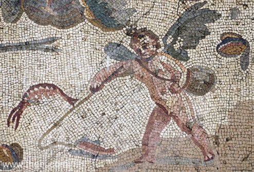 Eros-Cupid Fishing | Greco-Roman mosaic