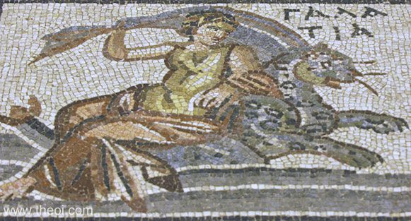 Nereid Galatea Riding Sea-Leopard | Greco-Roman mosaic