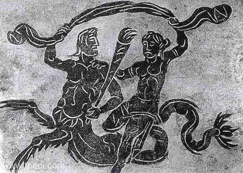 Nereid & Triton | Greco-Roman mosaic