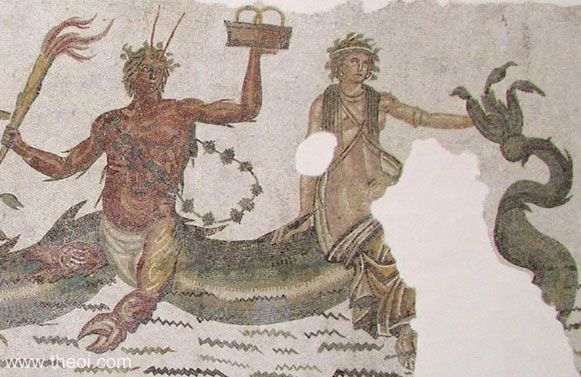 Phorcys and Ceto | Greco-Roman mosaic | Bardo National Museum, Tunis