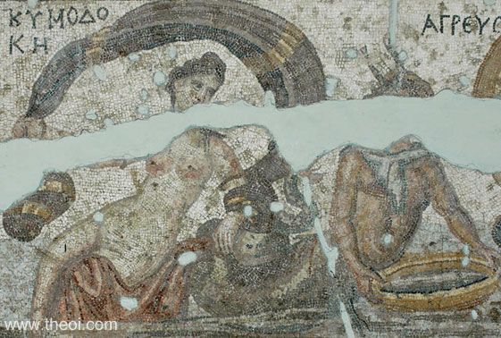 Nereid Cymothoe & Agreus | Greco-Roman mosaic