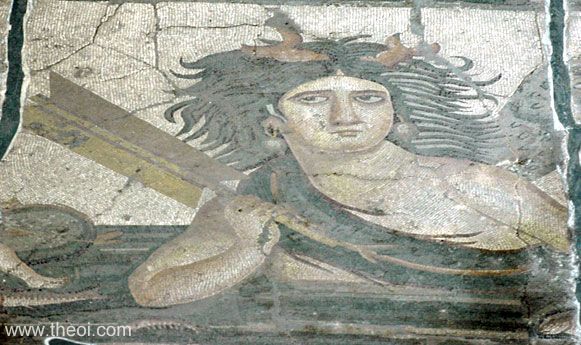 Thalassa the Sea | Greco-Roman mosaic from Antioch C5th A.D.  | Hatay Archaeology Museum