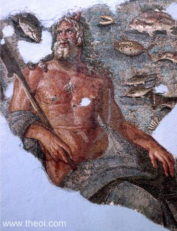 Oceanus | Greco-Roman mosaic from Antioch C2nd A.D. | Hatay Archaeology Museum, Antakya