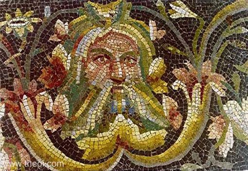 River-god Euphrates | Greco-Roman mosaic from Zeugma C1st-2nd A.D. | Gaziantep Museum of Archaeology
