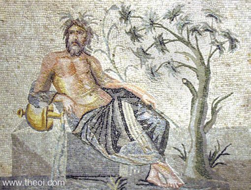 River-God Euphrates | Greco-Roman mosaic from Zeugma C1st-2nd A.D. | Gaziantep Museum of Archaeology