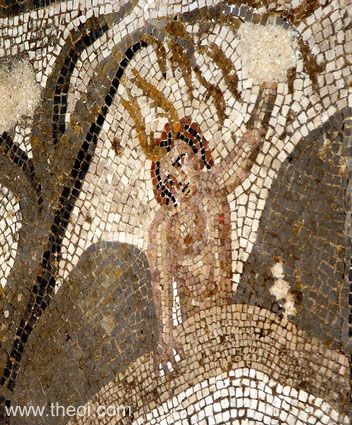 Deer-Horned Nymph | Greco-Roman mosaic