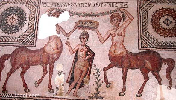 Aphrodite and Centaurides | Greco-Roman mosaic C4th A.D. | Bardo National Museum, Tunis