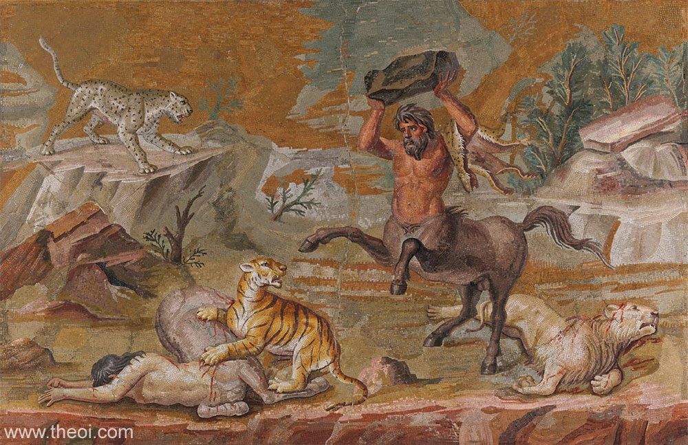 Centaurs & Tiger | Greco-Roman mosaic