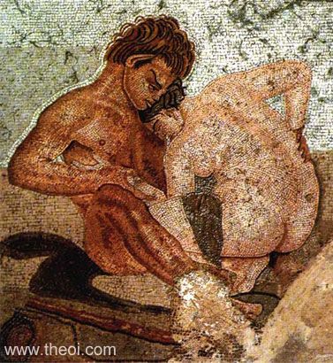 Satyr & Nymph | Greco-Roman mosaic