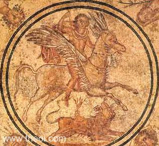 Bellerophon, Pegasus & Chimera | Greco-Roman mosaic