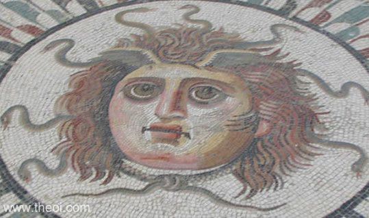 Head of Medusa | Greco-Roman mosaic from Sousse | Sousse Museum