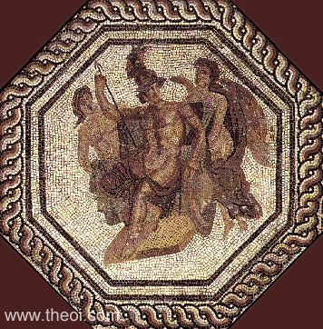 Ares-Mars as Tuesday | Greco-Roman mosaic from Orbe C3rd A.D. | Roman villa of Orbe-Boscéaz