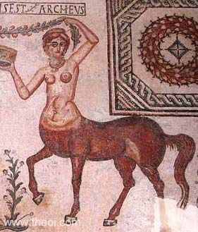 Centauress | Greco-Roman mosaic C4th A.D. | Bardo National Museum, Tunis