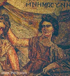Mnemosyne | Greco-Roman mosaic from Antioch C2nd A.D. | Hatay Archeology Museum, Turkey