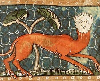 Manticore | Der Naturen Bloeme manuscript (1350) | National Library of the Netherlands