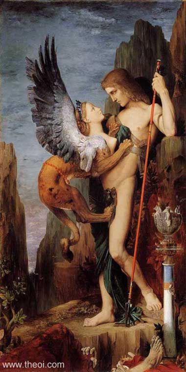 Oedipus & the Sphinx by Gustave Moreau