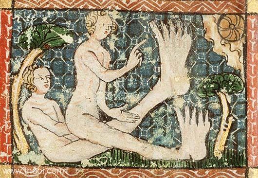Sciapods in the medieval illuminated manuscript Der Naturen Bloeme