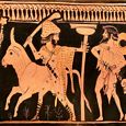 Thumbnail Zeus, Hera, Io as Cow, Hermes